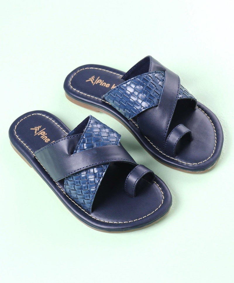 Pine Kids Slip On Ethnic Footwear - Navy Blue - Image 2